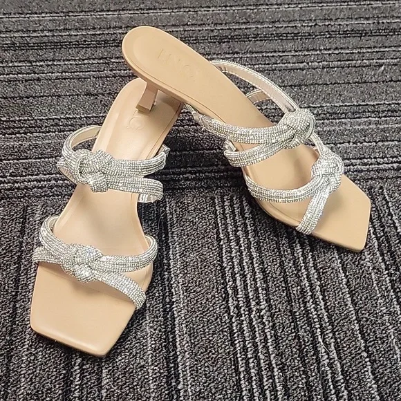 INC Sparkly Silver Kitten Heels. New With Tags. - Picture 2 of 4